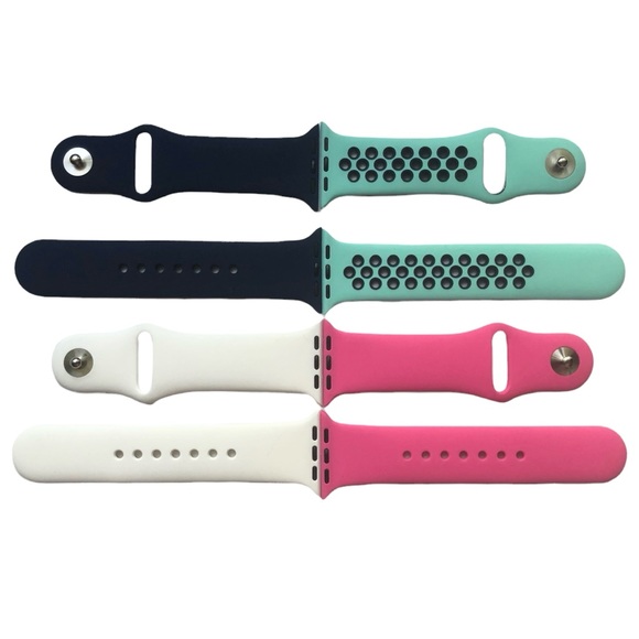 NEW 4 Band Bundle Silicone Sport Apple Watch 38 40 41mm S/M - Picture 7 of 7